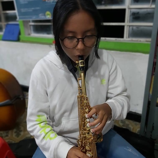 Estudiante de escuela de formación cultural por 12 años, interprete de varios instrumentos