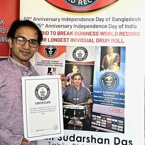 Pandit Sudarshan A classical Tabla artist and 5 times Guinness World