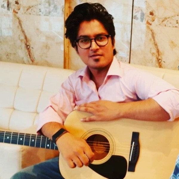 A former student of T-Series teaching guitar and bollywood song in vocal