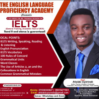 I'm a graduate of Communication and Language Arts; I teach English (+IELTS), government, literature in English & the SAT. I've authored two books: A Guide to the English Language (1 & 2).