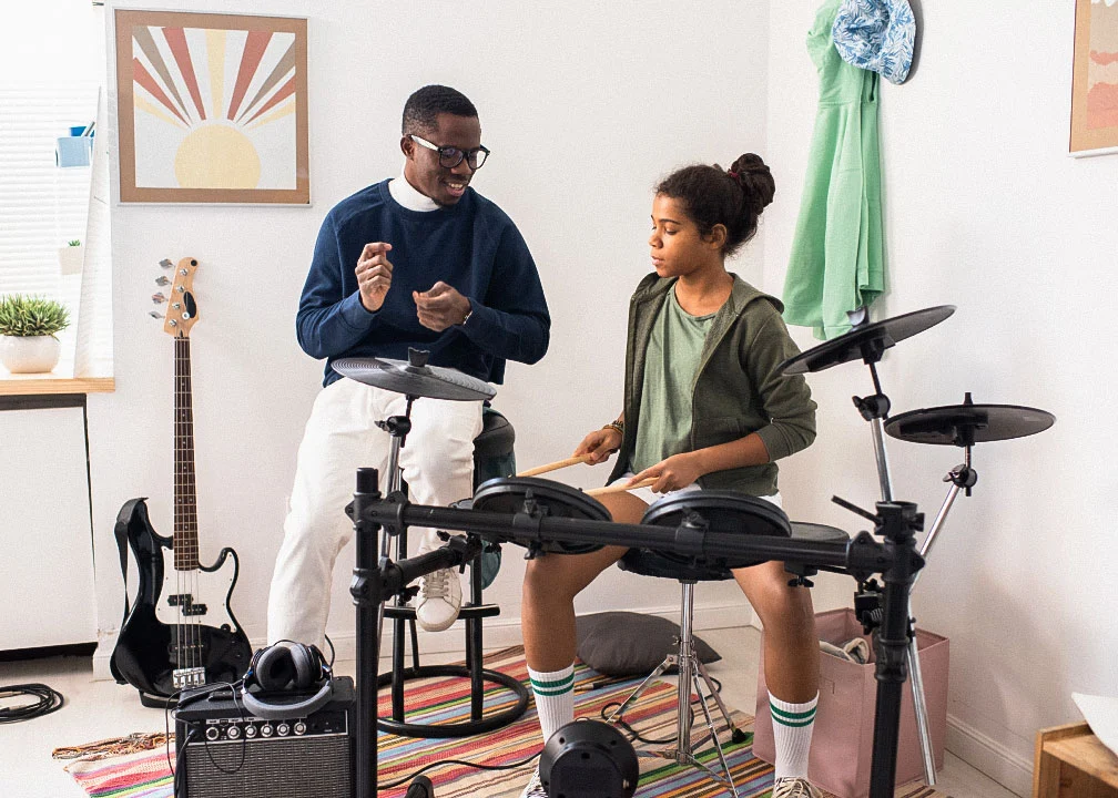 a teacher giving a lesson